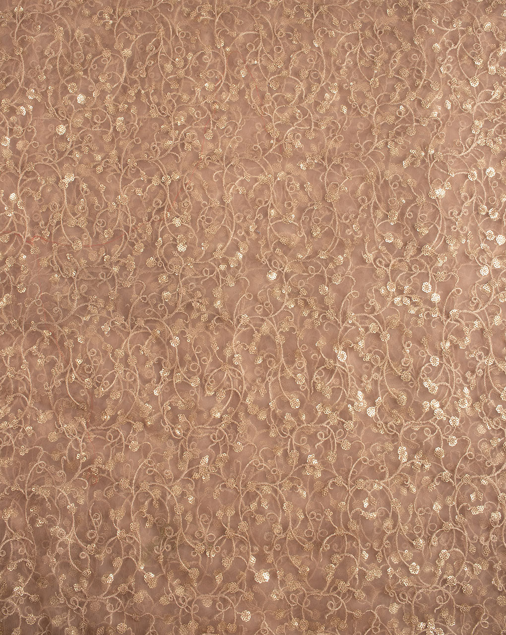 Embroidered Sequins Zari Work Net Fabric - Fabriclore.com