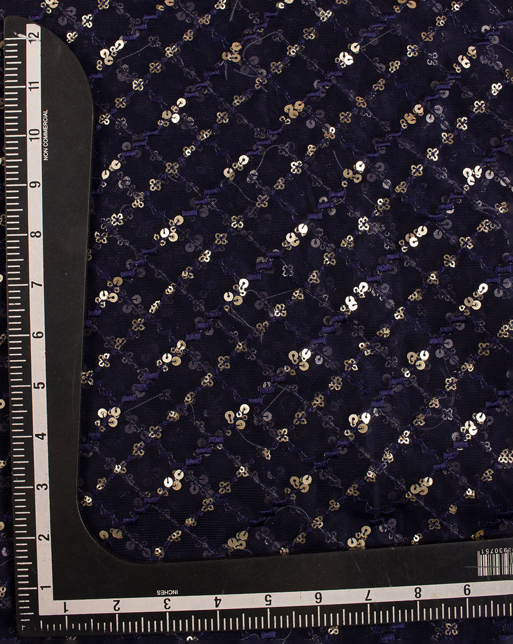 Embroidered Sequins Work Net Fabric - Fabriclore.com