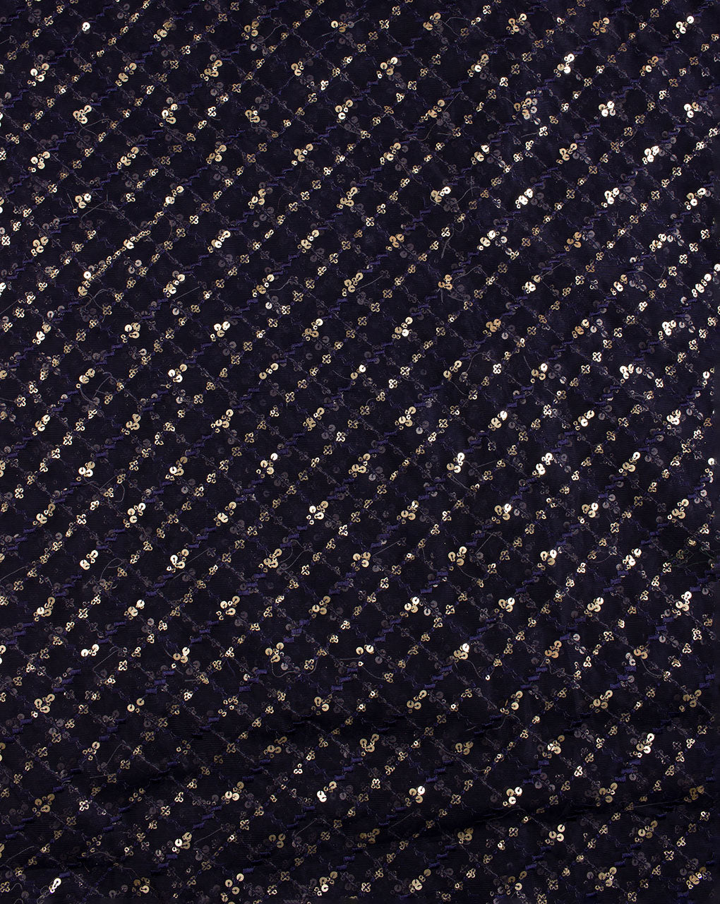 Embroidered Sequins Work Net Fabric - Fabriclore.com