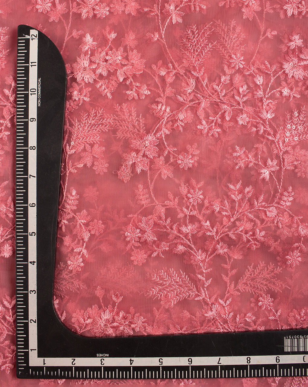 Embroidered Sequins Work Net Fabric - Fabriclore.com