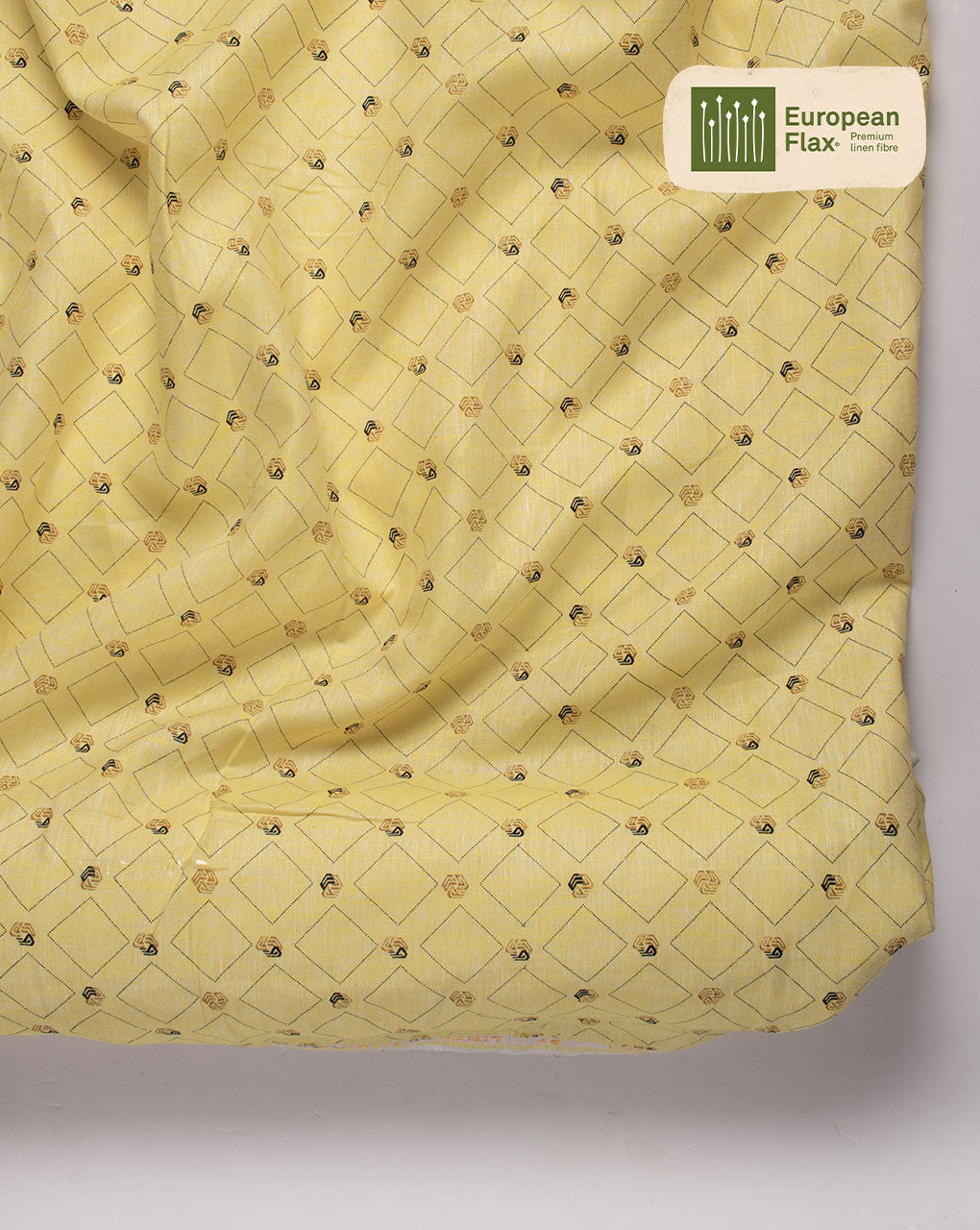 Printed Linen European Flax Certified Fabric ( Width 58 Inch ) - Fabriclore.com