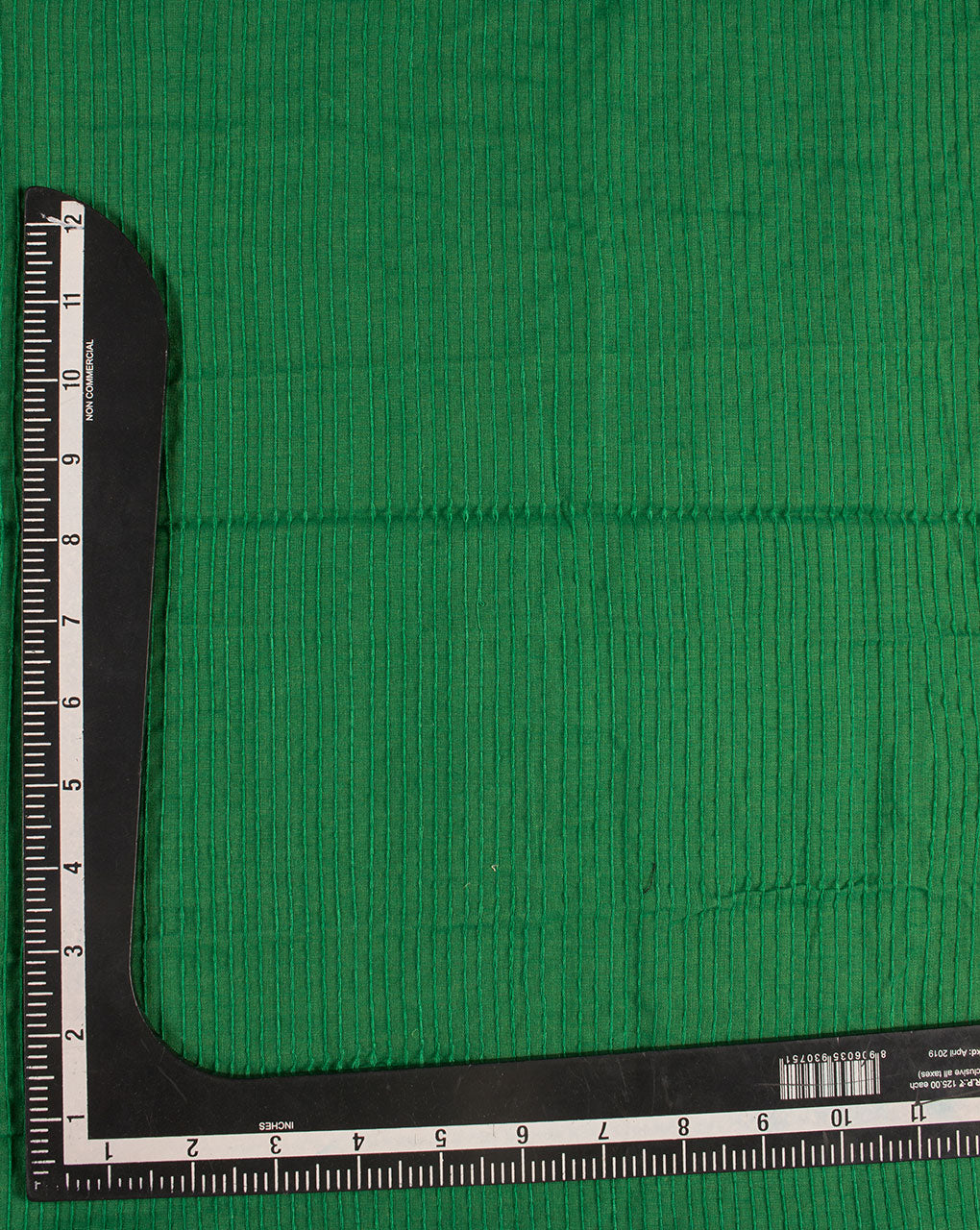Green Smoking Stitched Zari Border Chanderi Fabric - Fabriclore.com