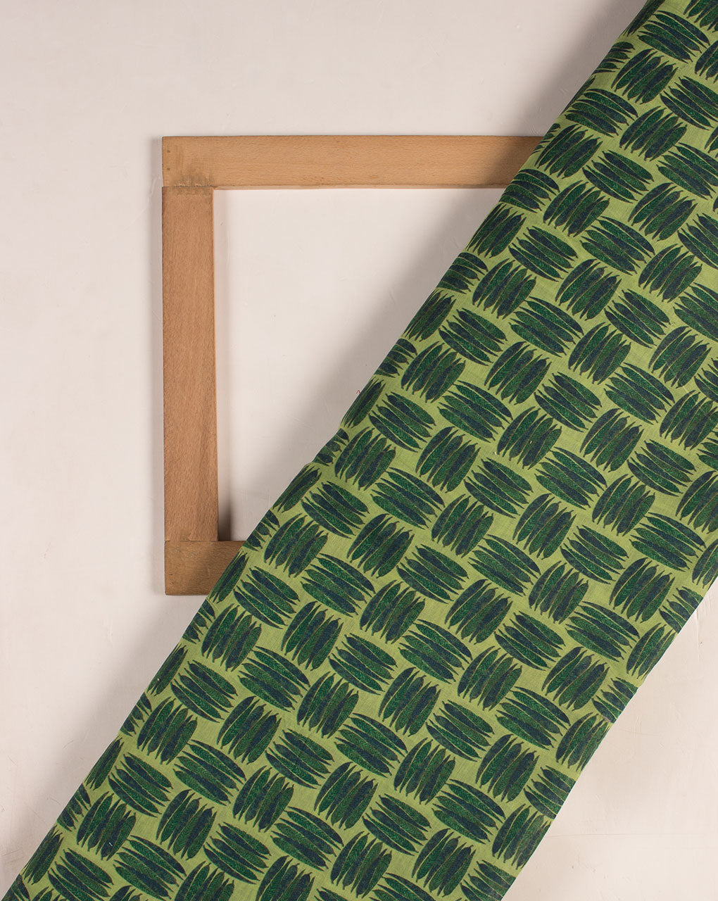 Screen Print Zari Border Chanderi Fabric - Fabriclore.com