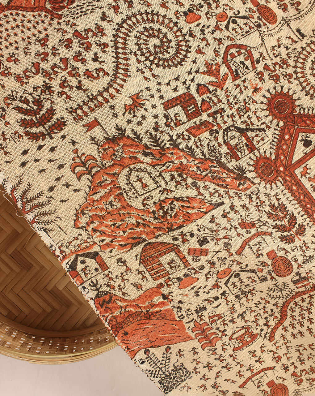 Screen Print Chanderi Fabric - Fabriclore.com