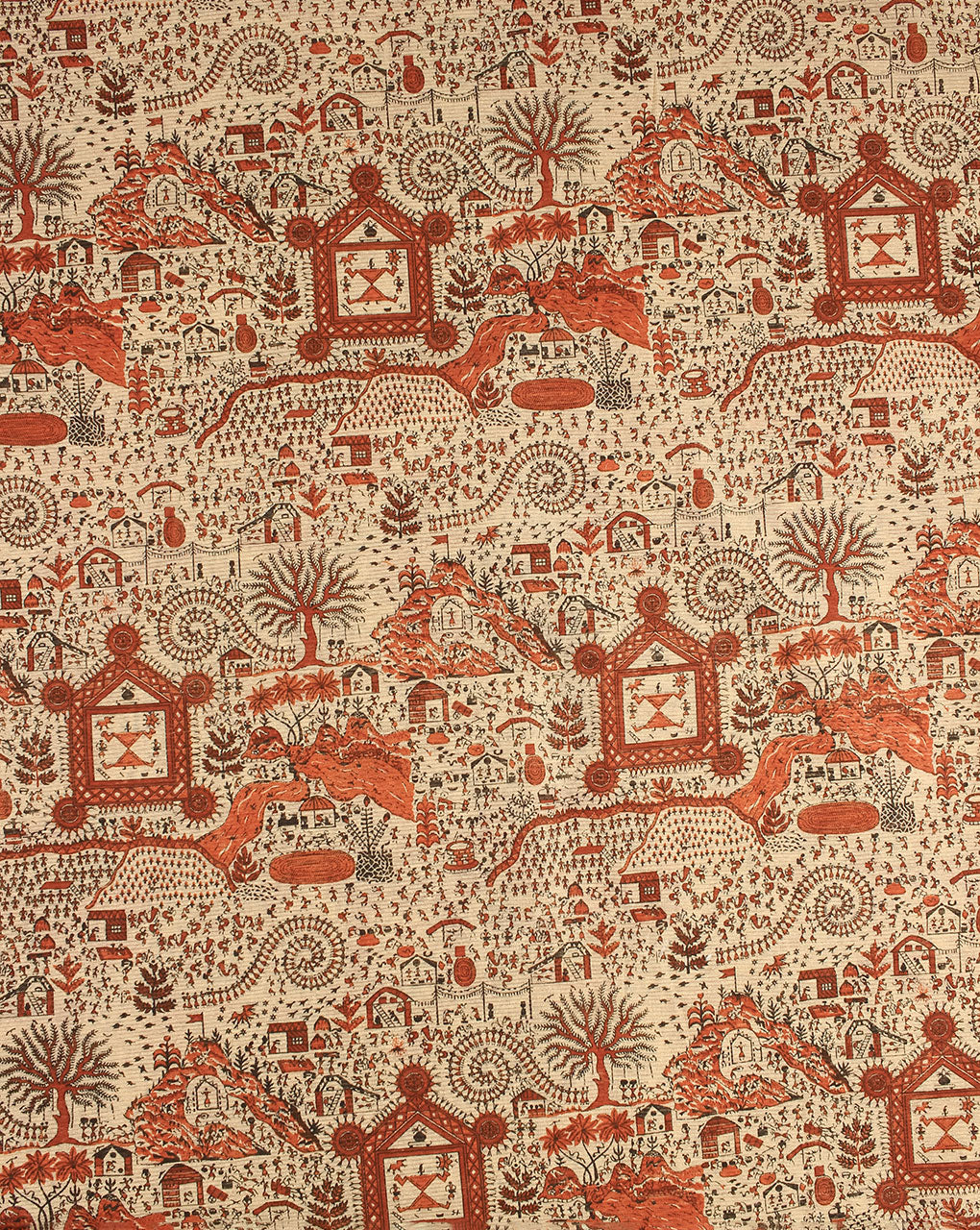 Screen Print Chanderi Fabric - Fabriclore.com