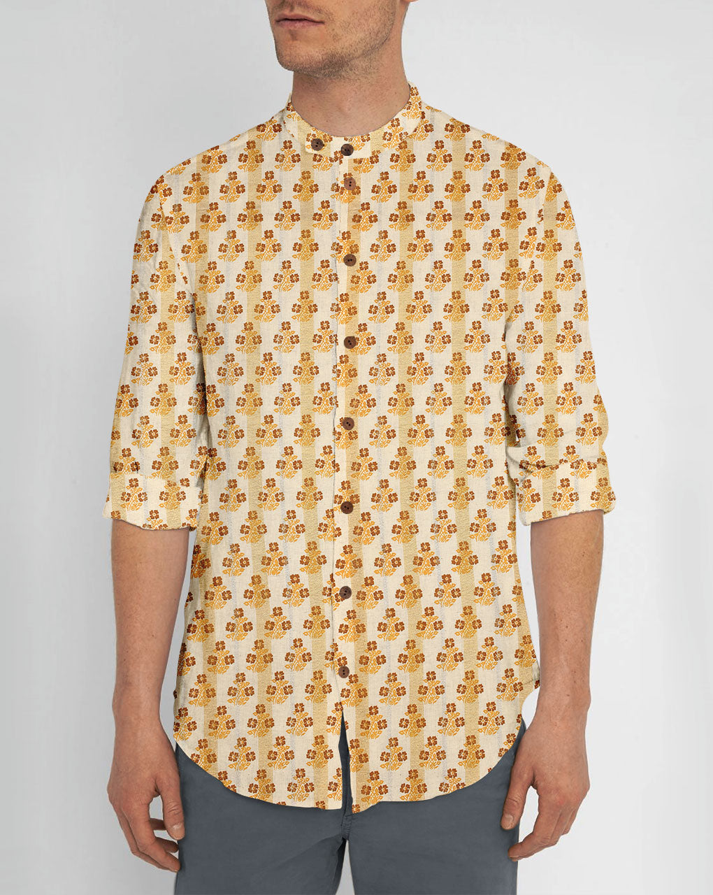 Screen Print Zari Flex Cotton Fabric - Fabriclore.com