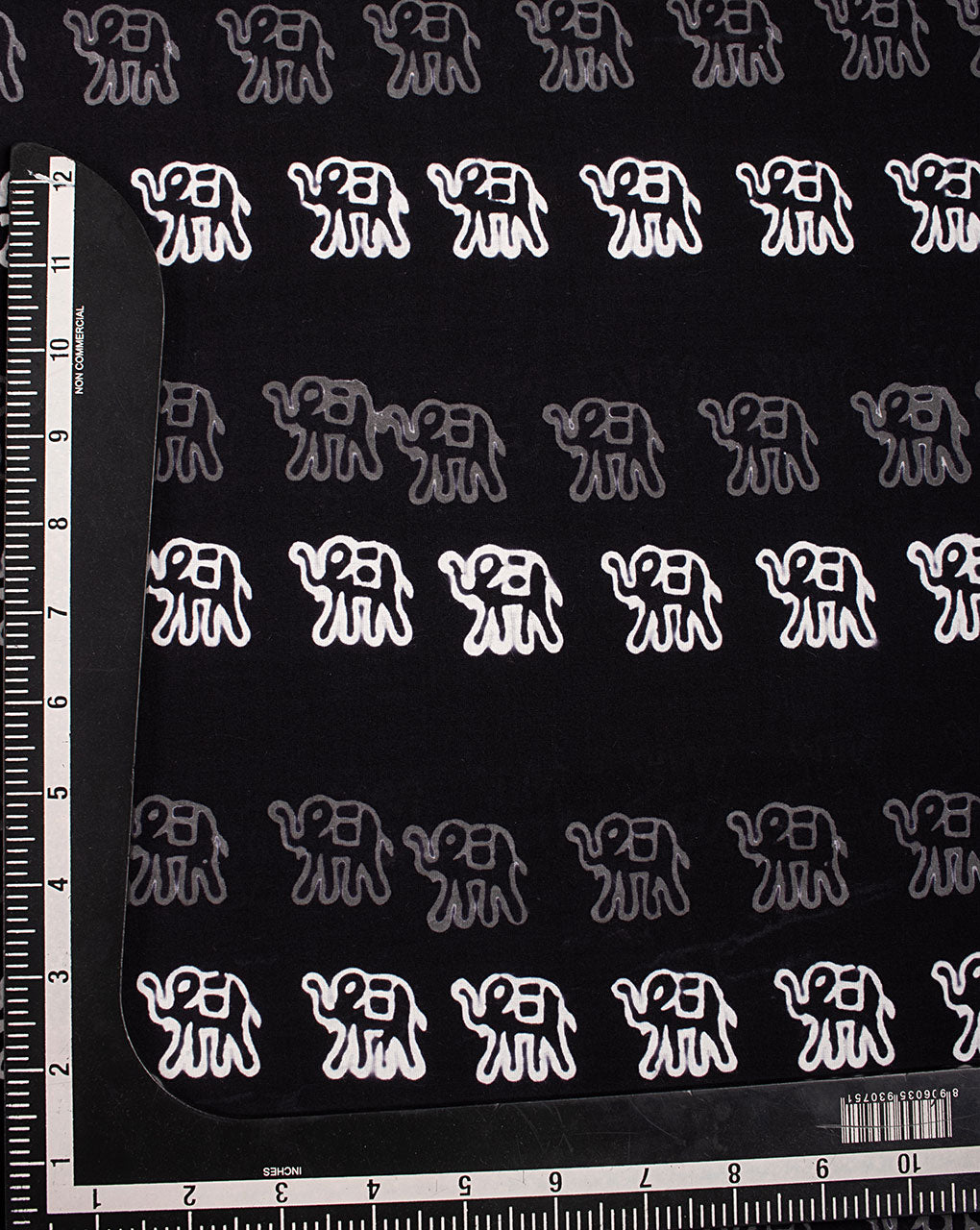 Monochrome Hand Block Cotton Fabric - Fabriclore.com