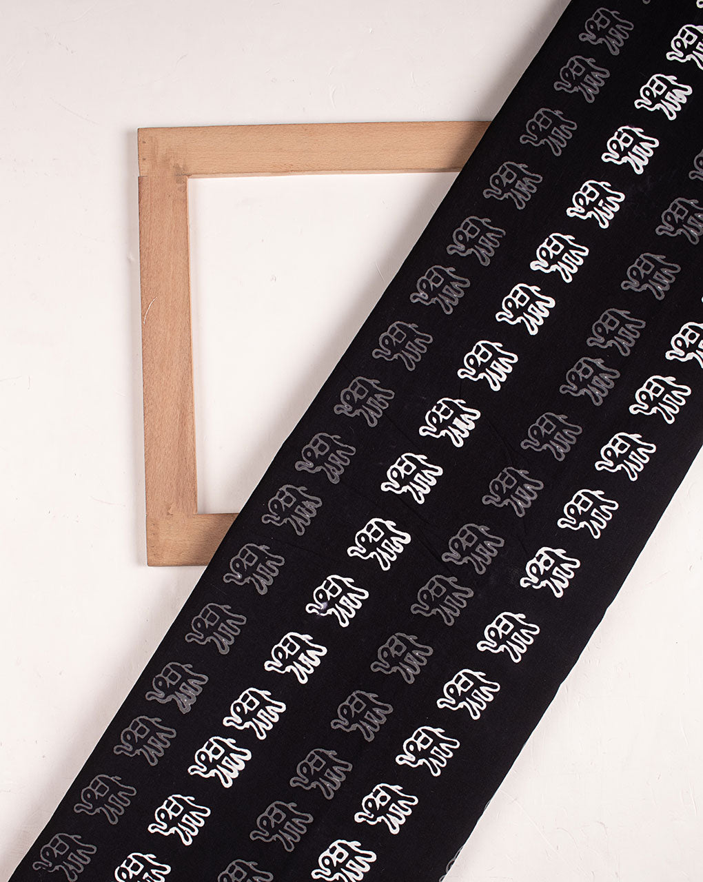 Monochrome Hand Block Cotton Fabric - Fabriclore.com