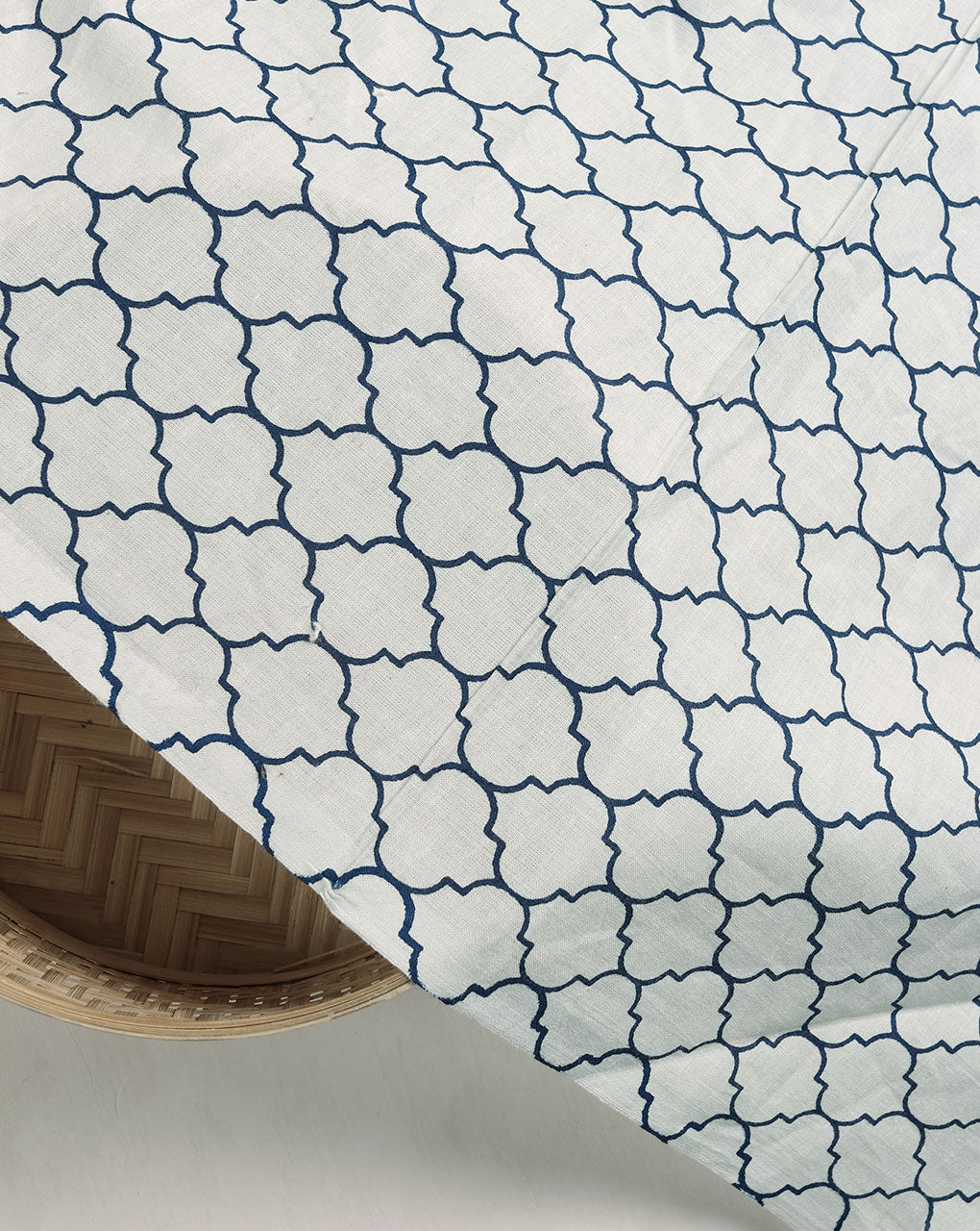 Trellis Screen Print Cotton Fabric - Fabriclore.com