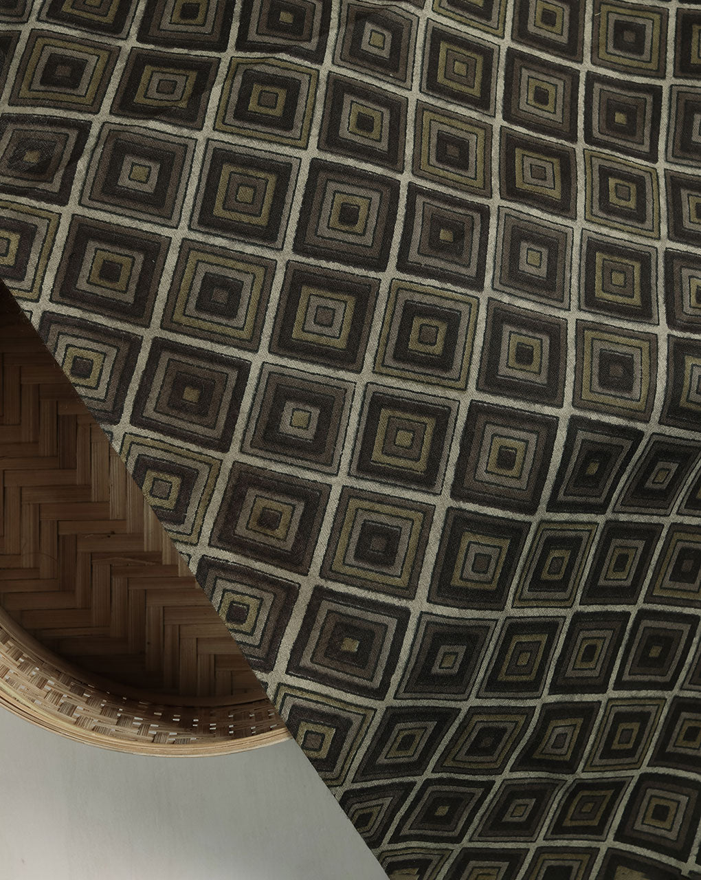 Geometric Screen Print Cotton Fabric - Fabriclore.com