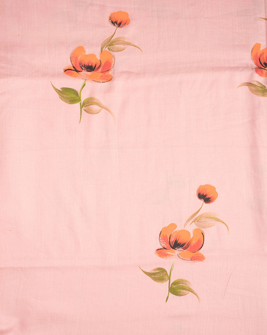 Hand Painted Hand Block Slub Rayon Fabric - Fabriclore.com