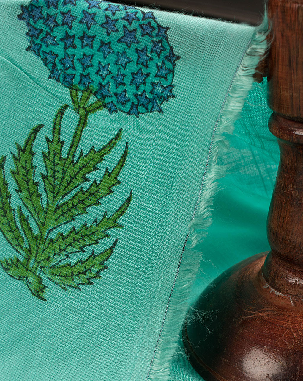 Mughal Hand Block Slub Rayon Fabric - Fabriclore.com