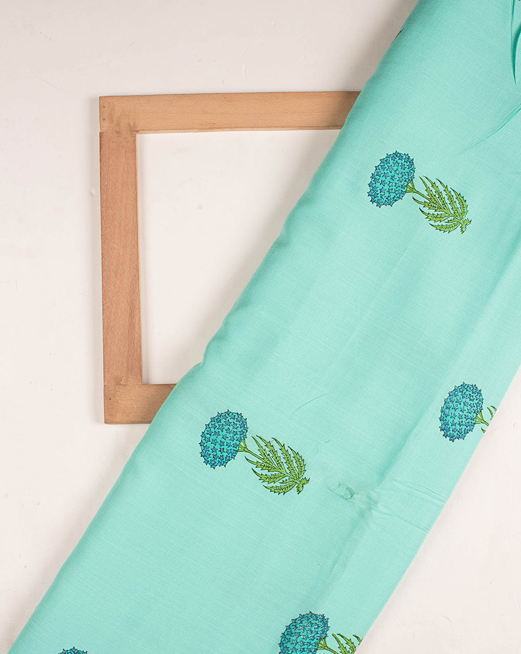 Mughal Hand Block Slub Rayon Fabric - Fabriclore.com