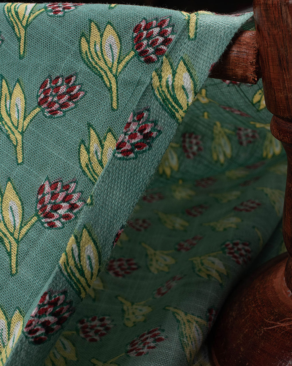 Screen Print Slub Cotton Fabric - Fabriclore.com