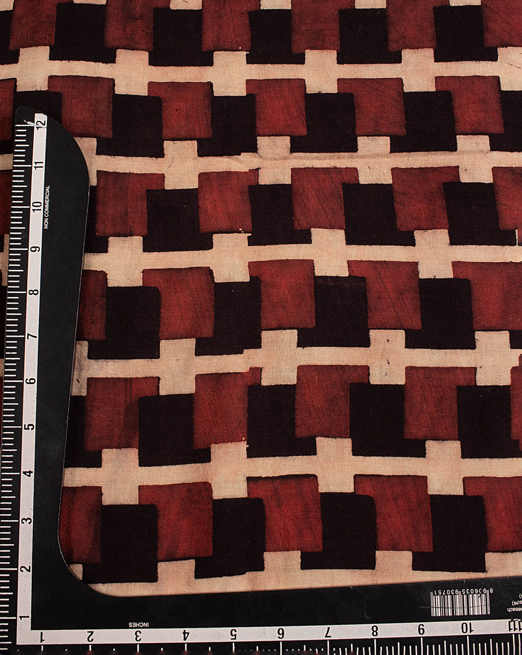 Natural Dye Hand Block Ajrak Cotton Fabric - Fabriclore.com