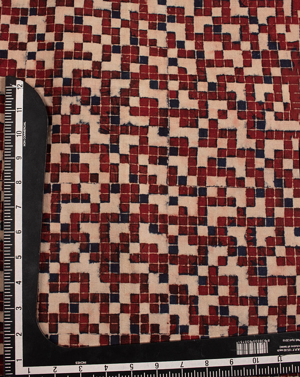 Natural Dye Hand Block Ajrak Cotton Fabric - Fabriclore.com