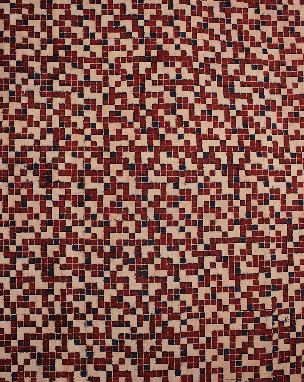 Natural Dye Hand Block Ajrak Cotton Fabric - Fabriclore.com