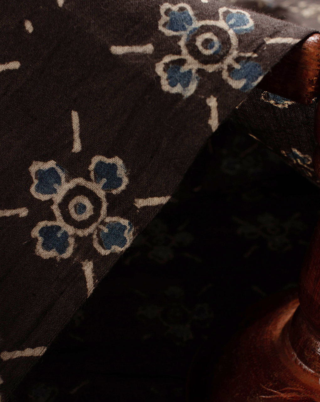 Natural Dye Hand Block Ajrak Cotton Fabric - Fabriclore.com
