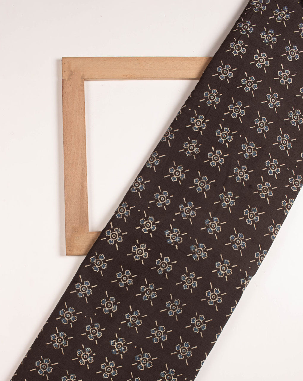 Natural Dye Hand Block Ajrak Cotton Fabric - Fabriclore.com
