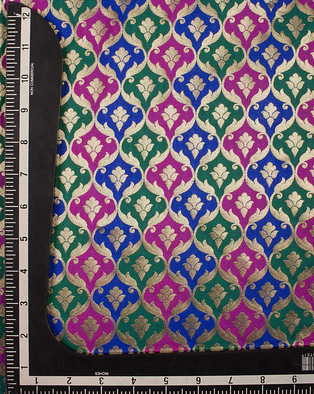 Zari Jacquard Banarasi Kataan Silk Fabric - Fabriclore.com