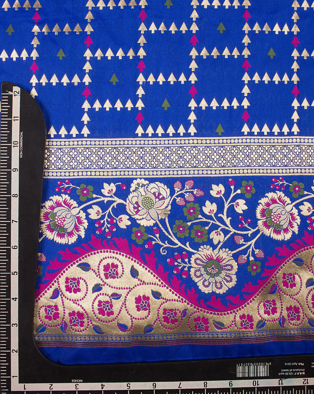 Zari Jacquard Banarasi Kataan Silk Fabric - Fabriclore.com