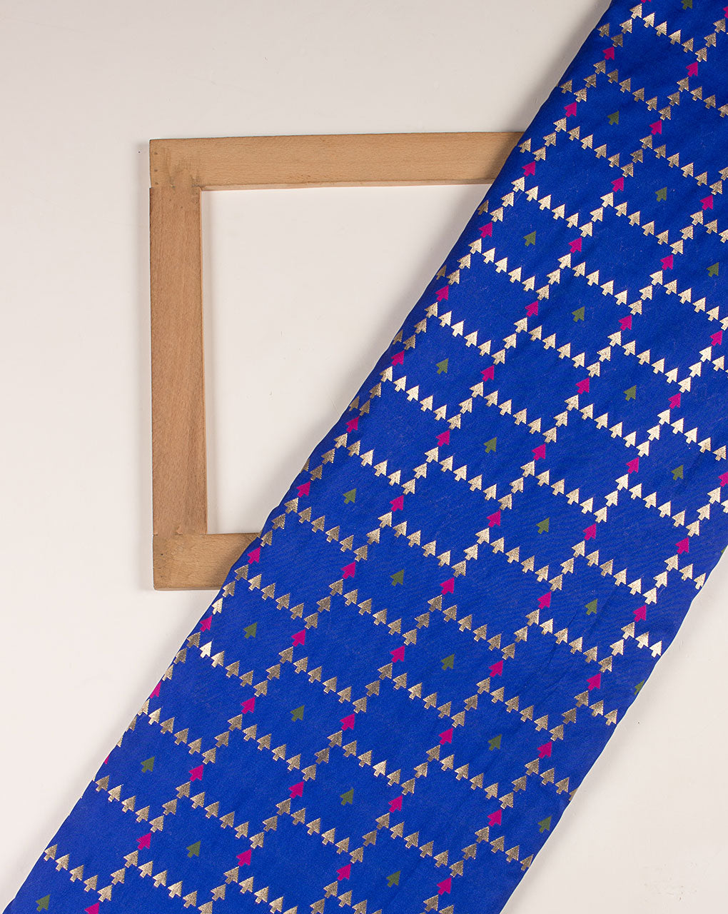 Zari Jacquard Banarasi Kataan Silk Fabric - Fabriclore.com