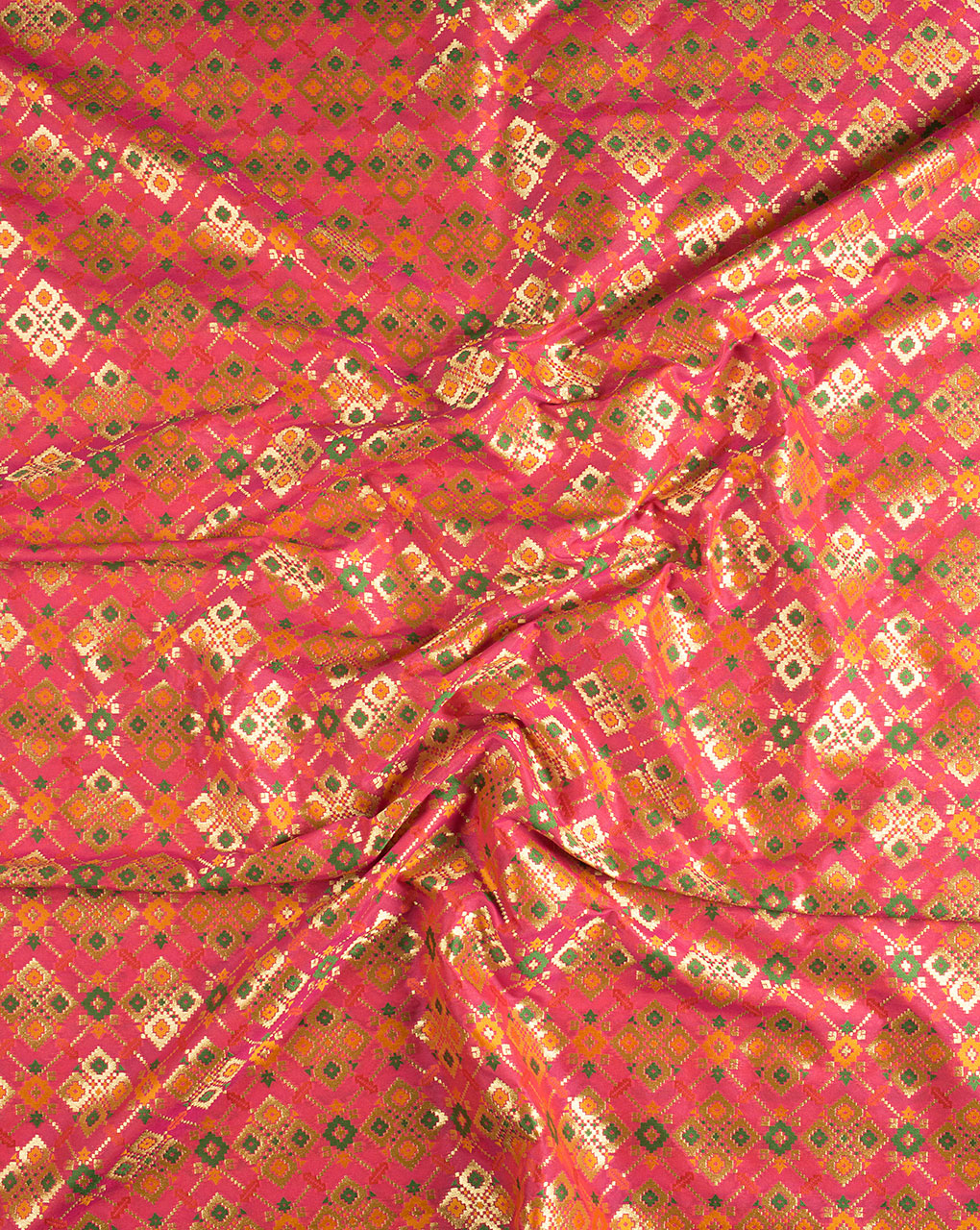 Zari Jacquard Banarasi Kataan Silk Fabric - Fabriclore.com