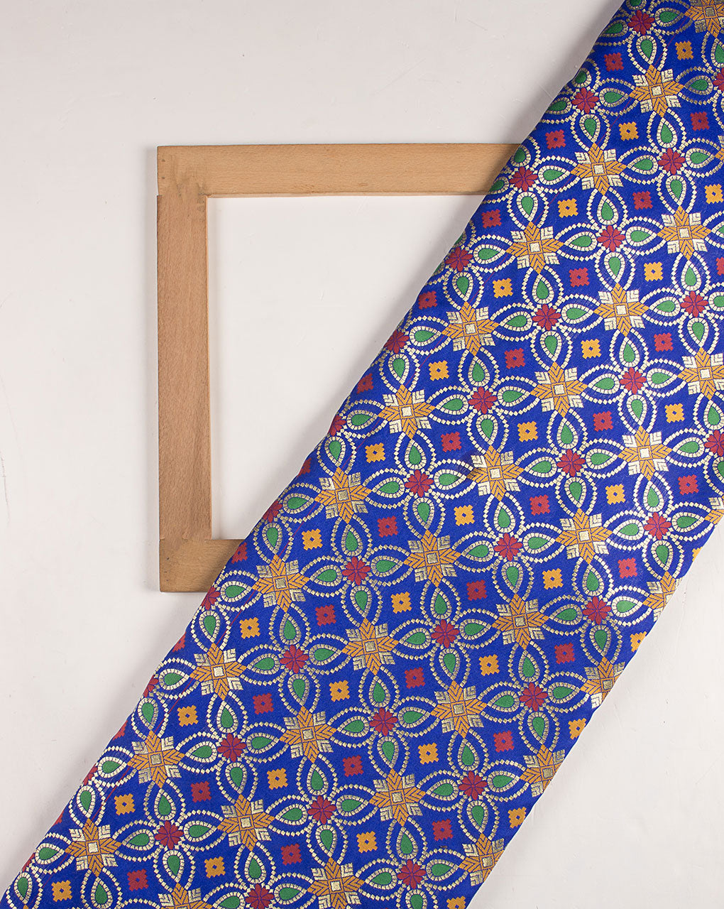 Zari Jacquard Banarasi Kataan Silk Fabric - Fabriclore.com
