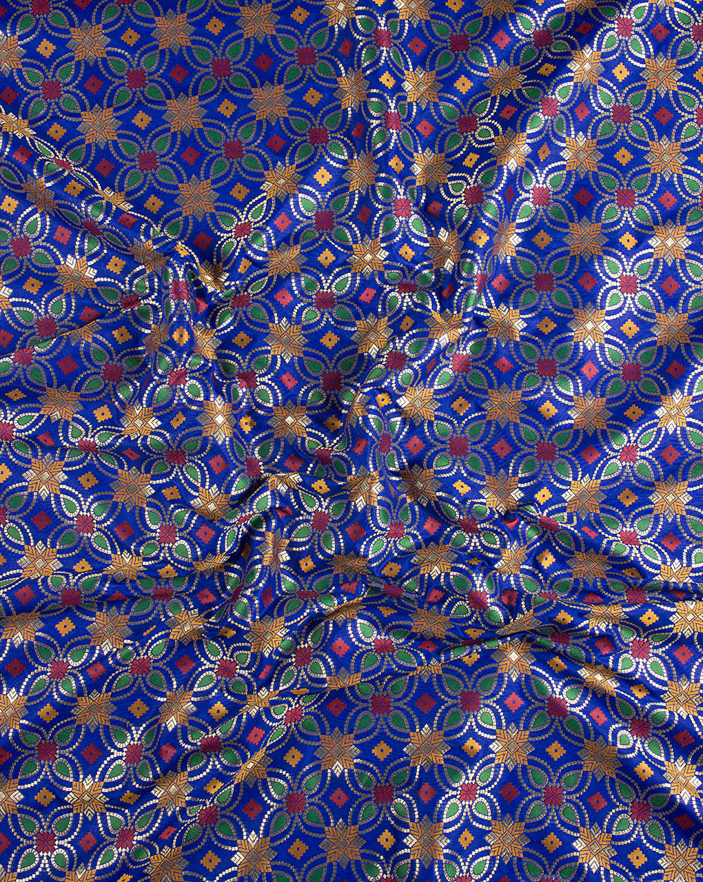 Zari Jacquard Banarasi Kataan Silk Fabric - Fabriclore.com