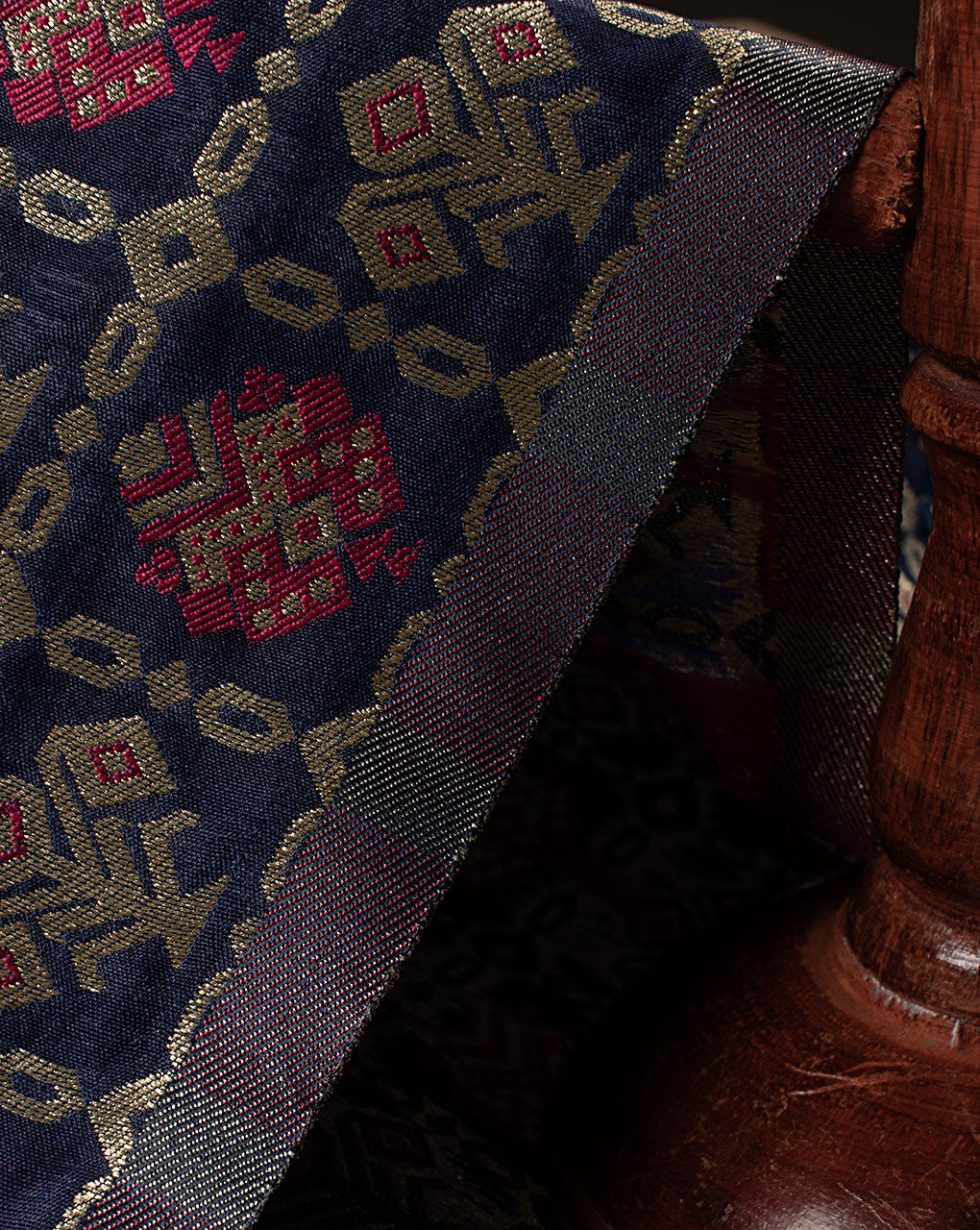 Zari Jacquard Pure Taffeta Silk Fabric - Fabriclore.com