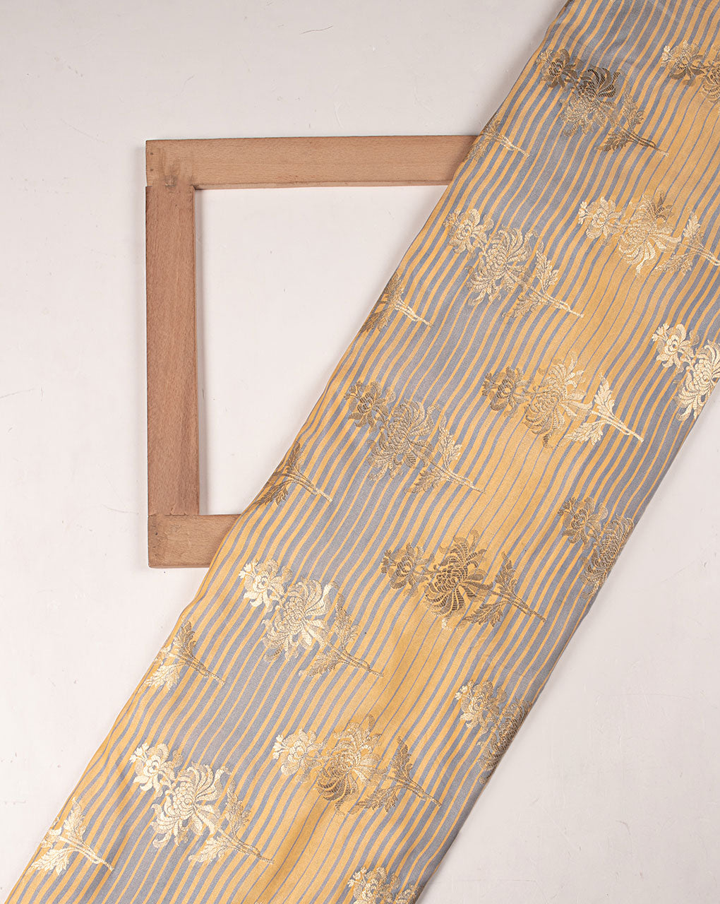 Zari Jacquard Pure Taffeta Silk Fabric - Fabriclore.com