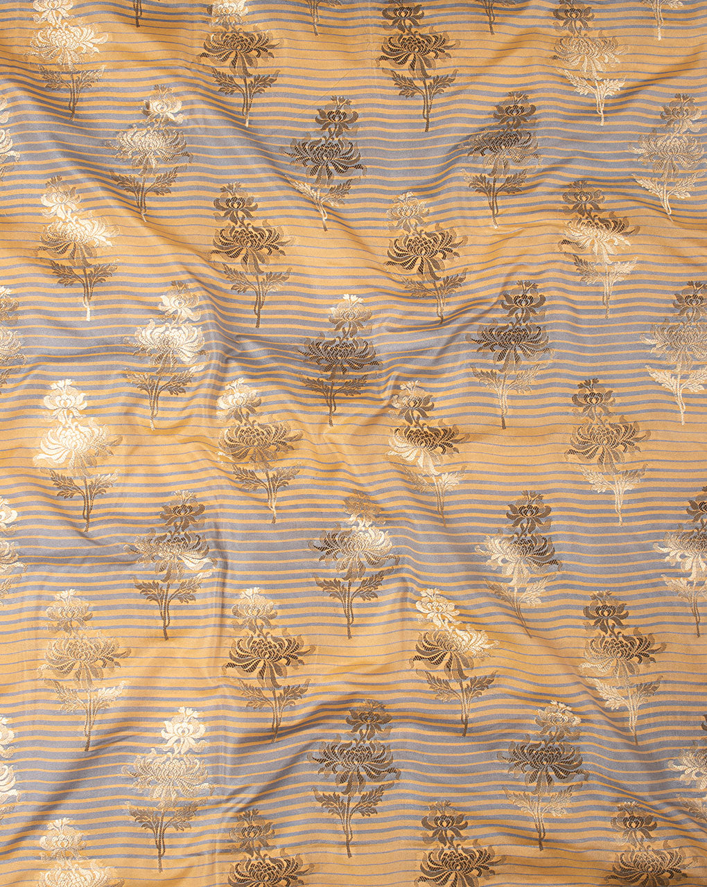 Zari Jacquard Pure Taffeta Silk Fabric - Fabriclore.com