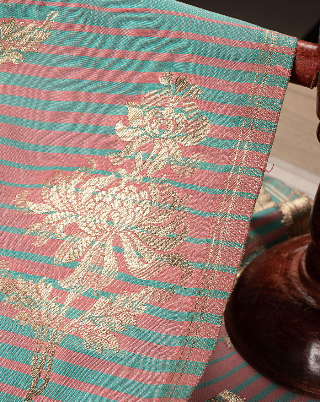Zari Jacquard Pure Taffeta Silk Fabric - Fabriclore.com