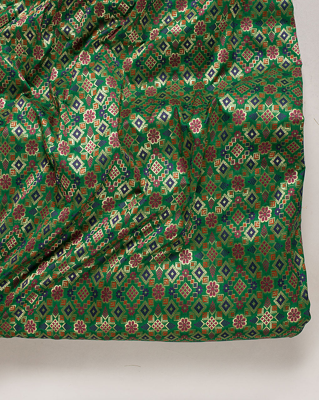 Zari Jacquard Pure Taffeta Silk Fabric