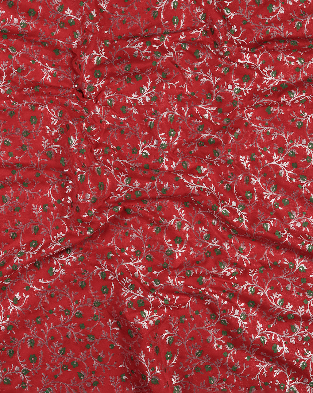 Zari Jacquard Pure Taffeta Silk Fabric - Fabriclore.com
