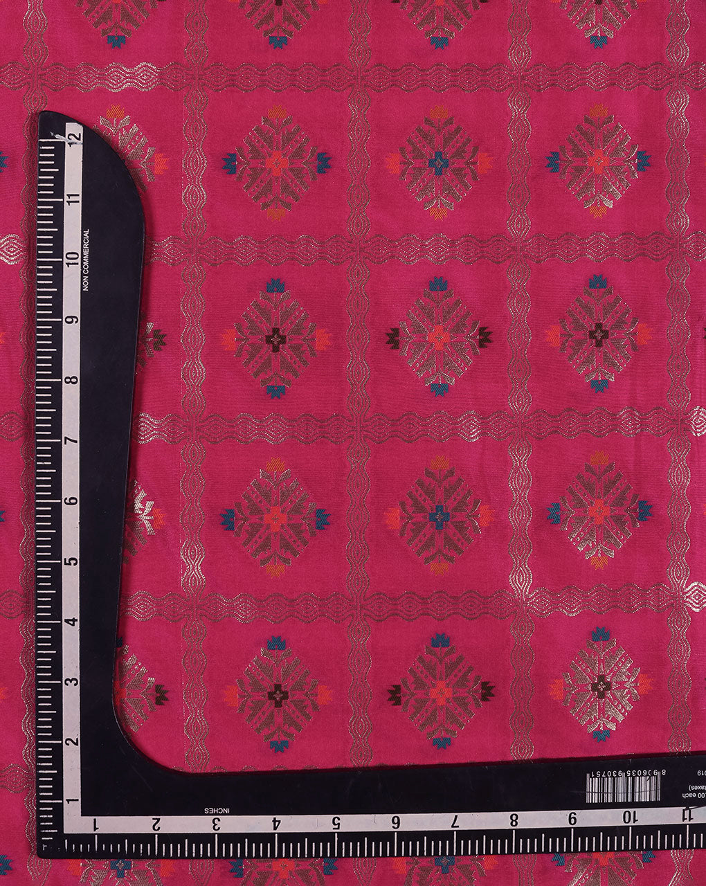 Zari Jacquard Pure Taffeta Silk Fabric - Fabriclore.com