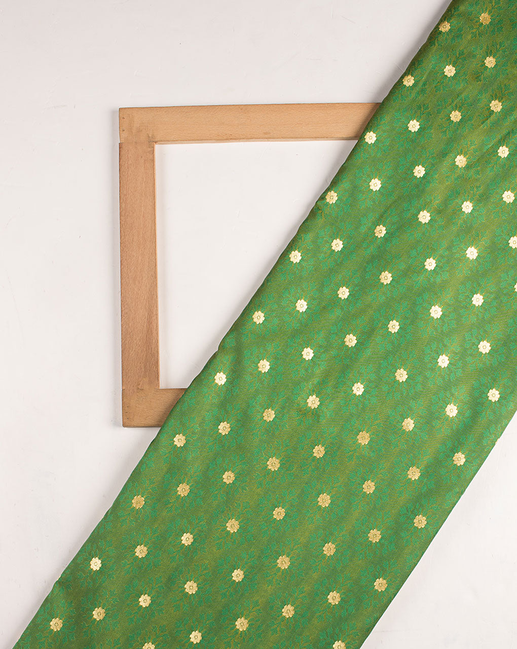 Zari Jacquard Pure Taffeta Silk Fabric - Fabriclore.com