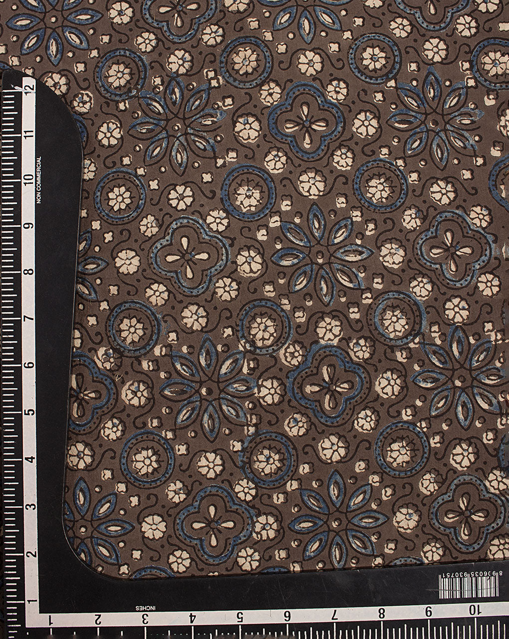 Natural Dye Ajrak Hand Block Cotton Fabric - Fabriclore.com