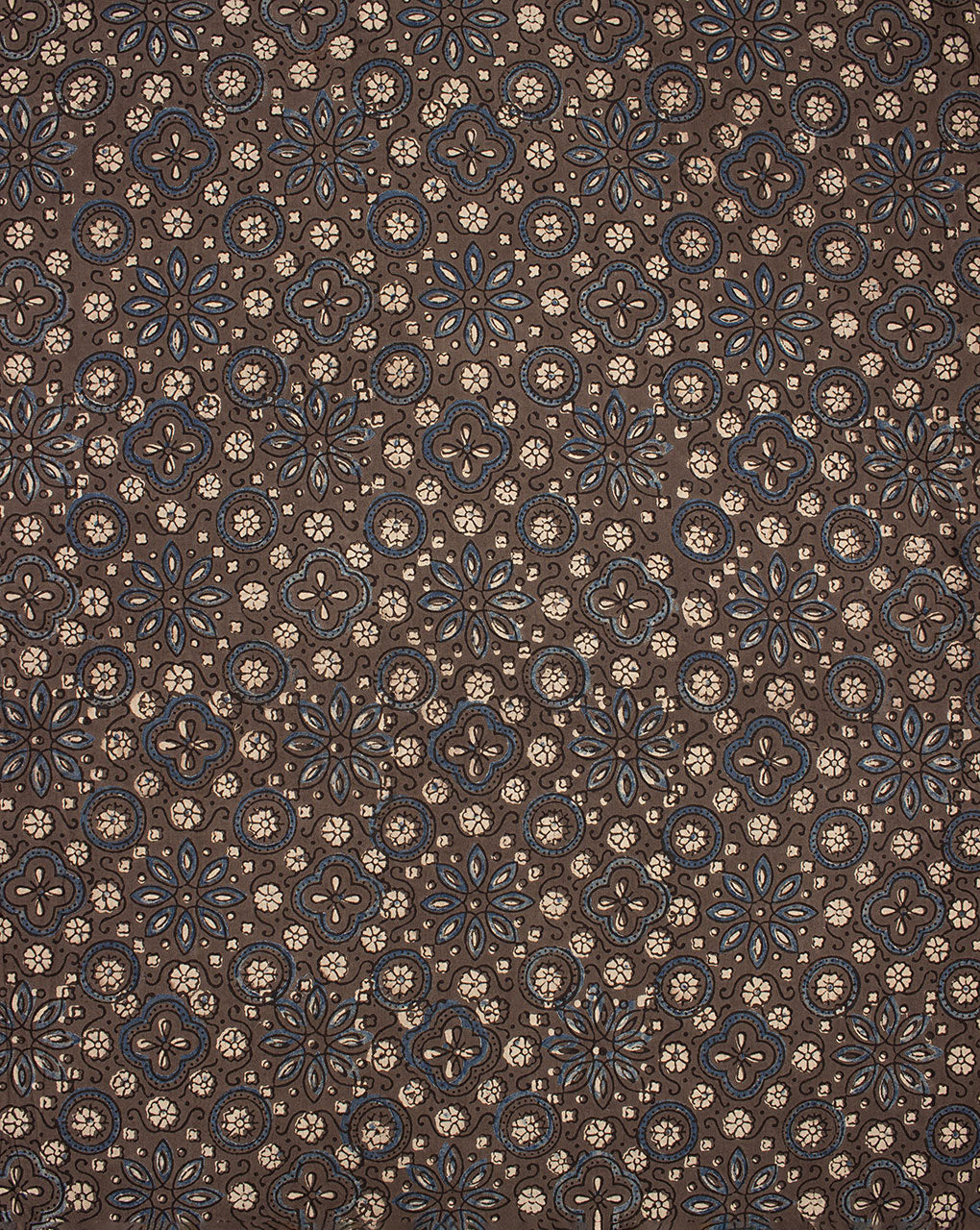 Natural Dye Ajrak Hand Block Cotton Fabric - Fabriclore.com