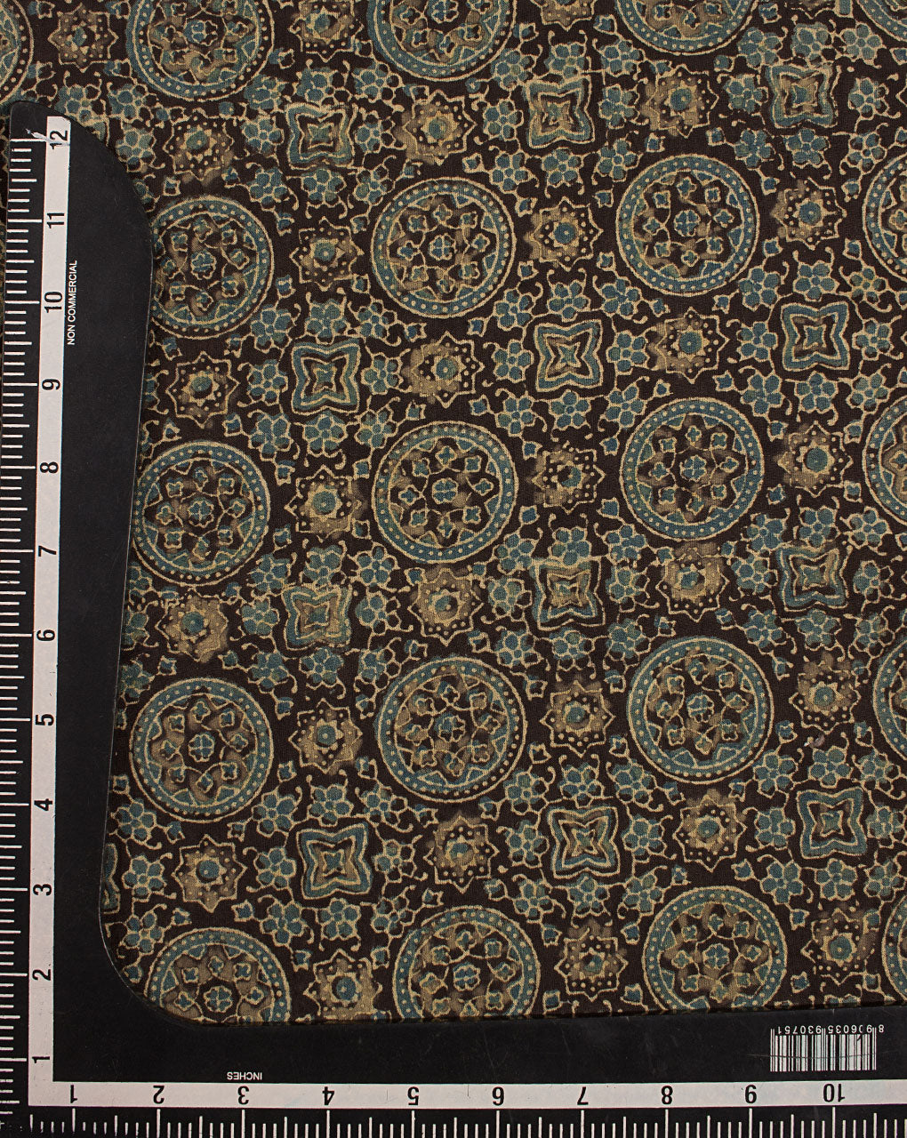 Natural Dye Ajrak Hand Block Cotton Fabric - Fabriclore.com