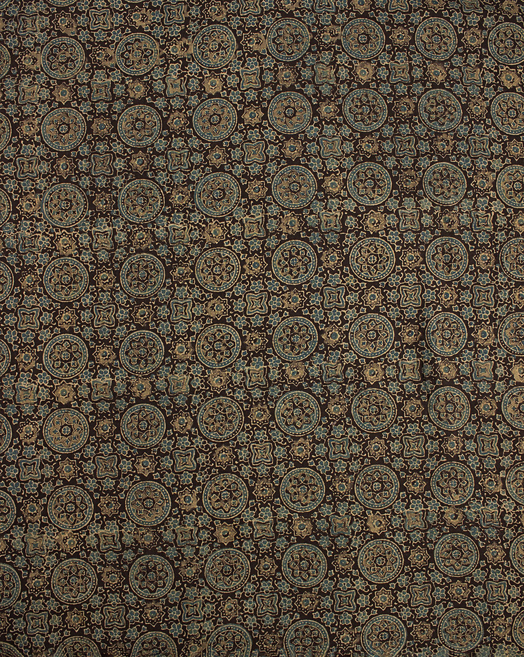 Natural Dye Ajrak Hand Block Cotton Fabric - Fabriclore.com