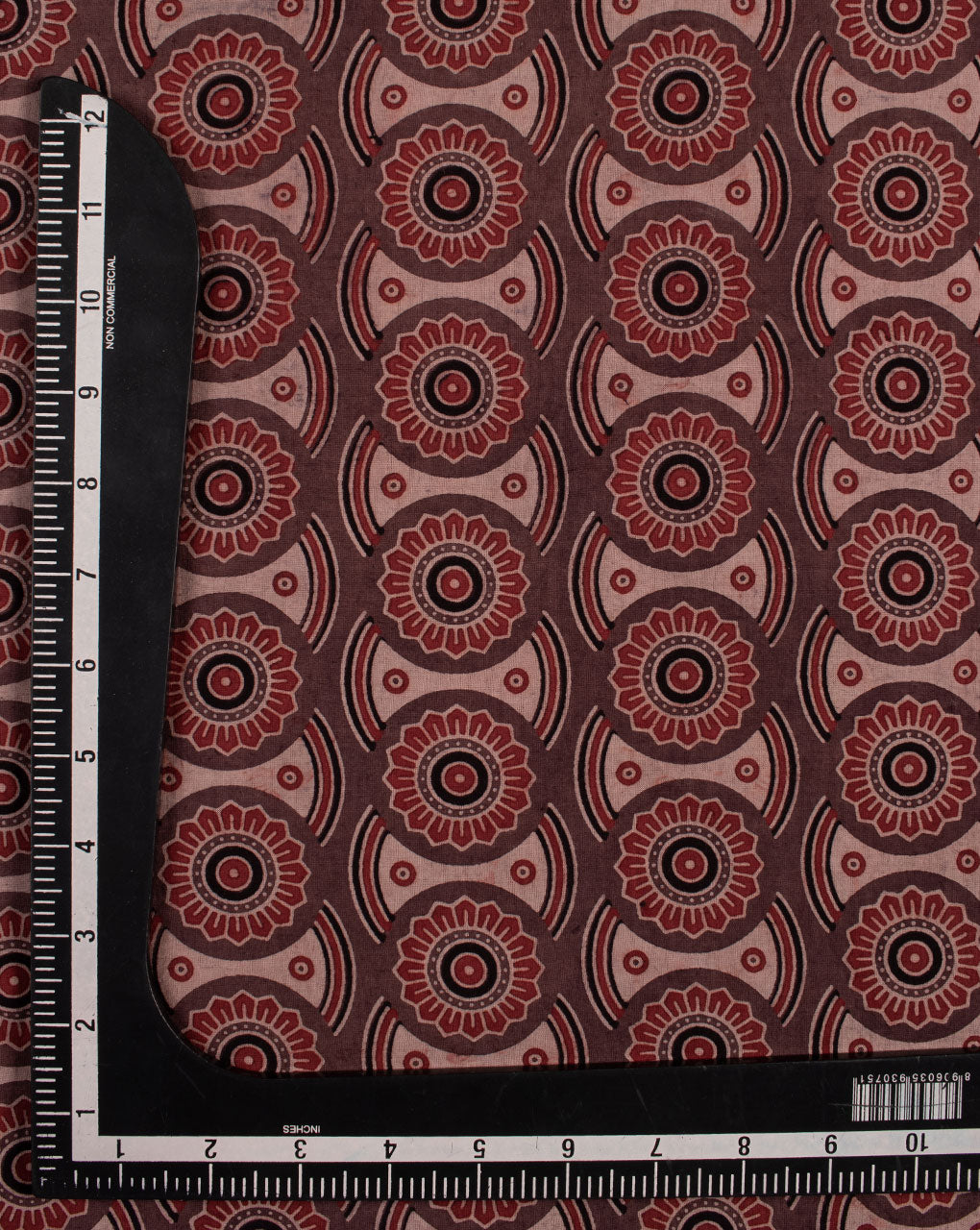 Natural Dye Ajrak Hand Block Cotton Fabric - Fabriclore.com