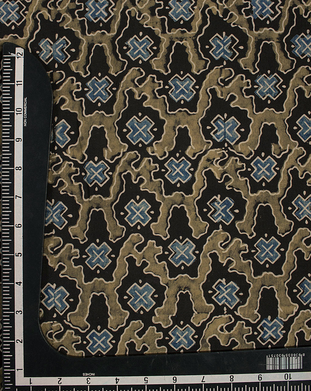 Natural Dye Ajrak Hand Block Cotton Fabric - Fabriclore.com