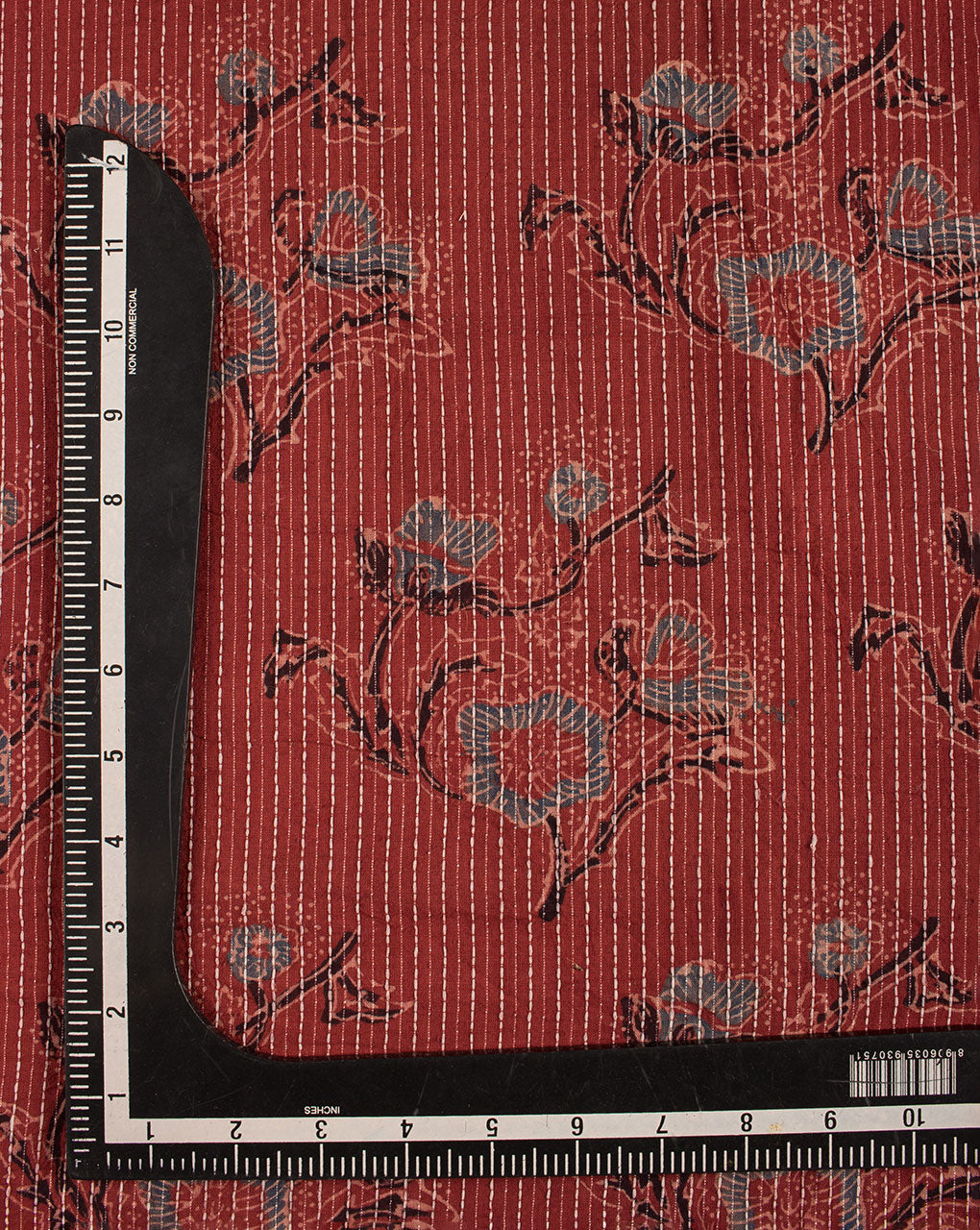 Ajrak Hand Block Kantha Cotton Fabric - Fabriclore.com