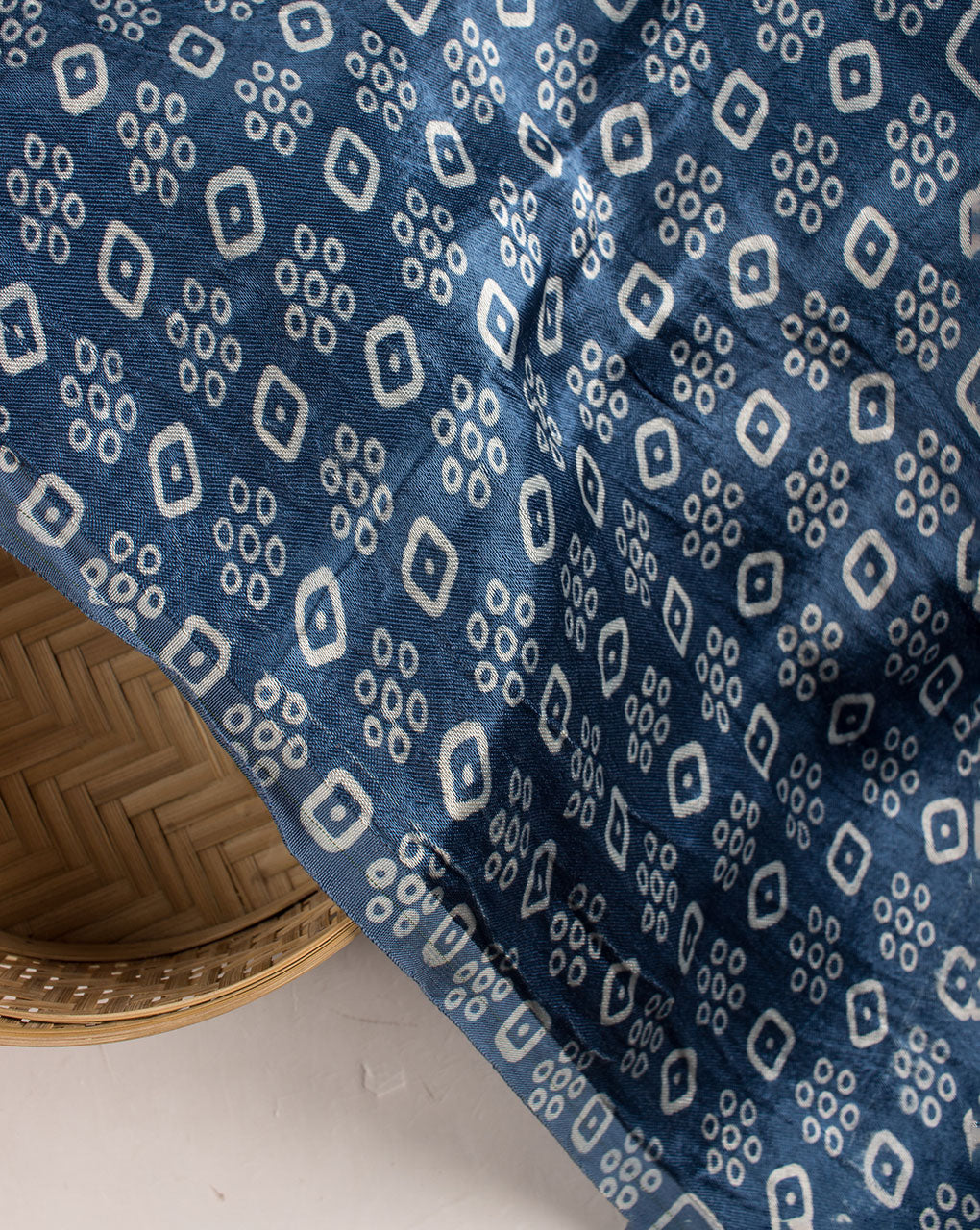 Discharge Screen Print Mashru Silk Fabric - Fabriclore.com