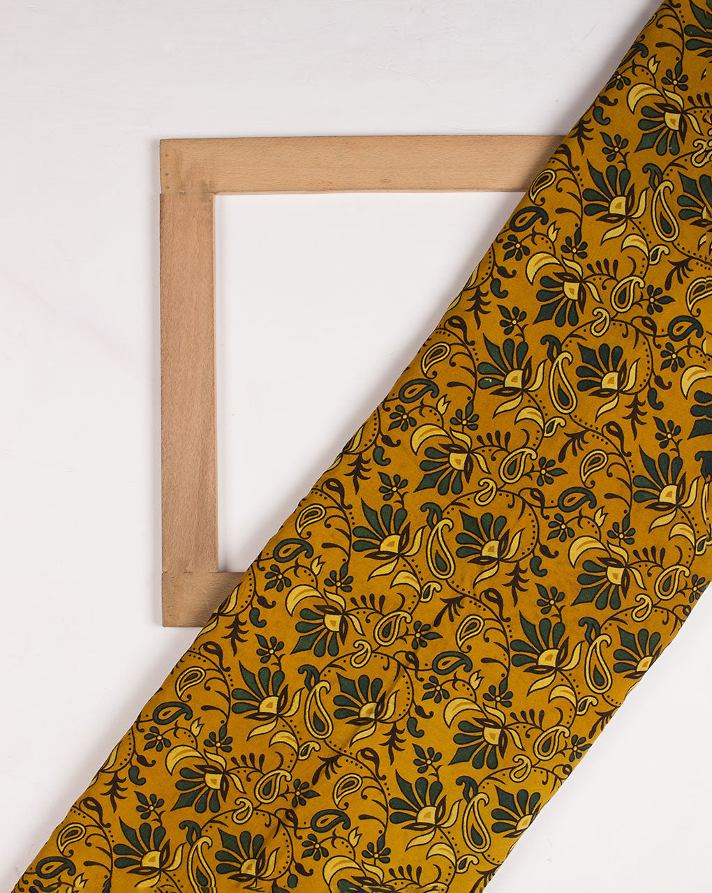 Natural Dye Ajrak Screen Print Rayon Fabric - Fabriclore.com