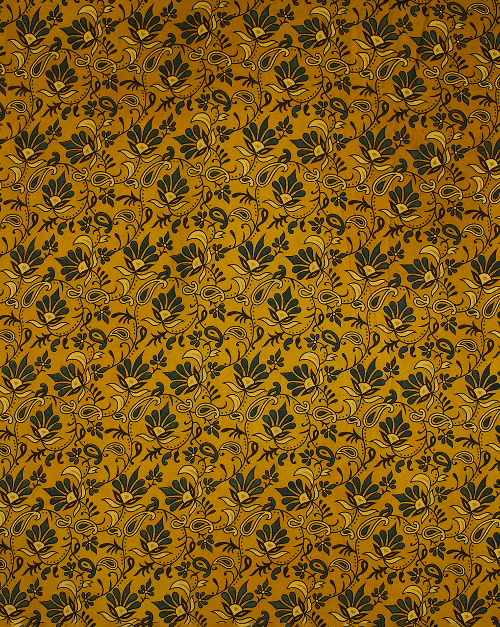 Natural Dye Ajrak Screen Print Rayon Fabric - Fabriclore.com