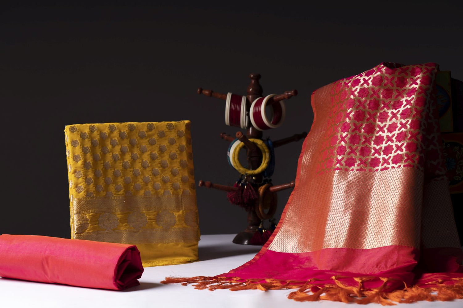 Wedding trousseau, indian bride trousseau, wedding fabrics, buy fabrics online, fabriclore