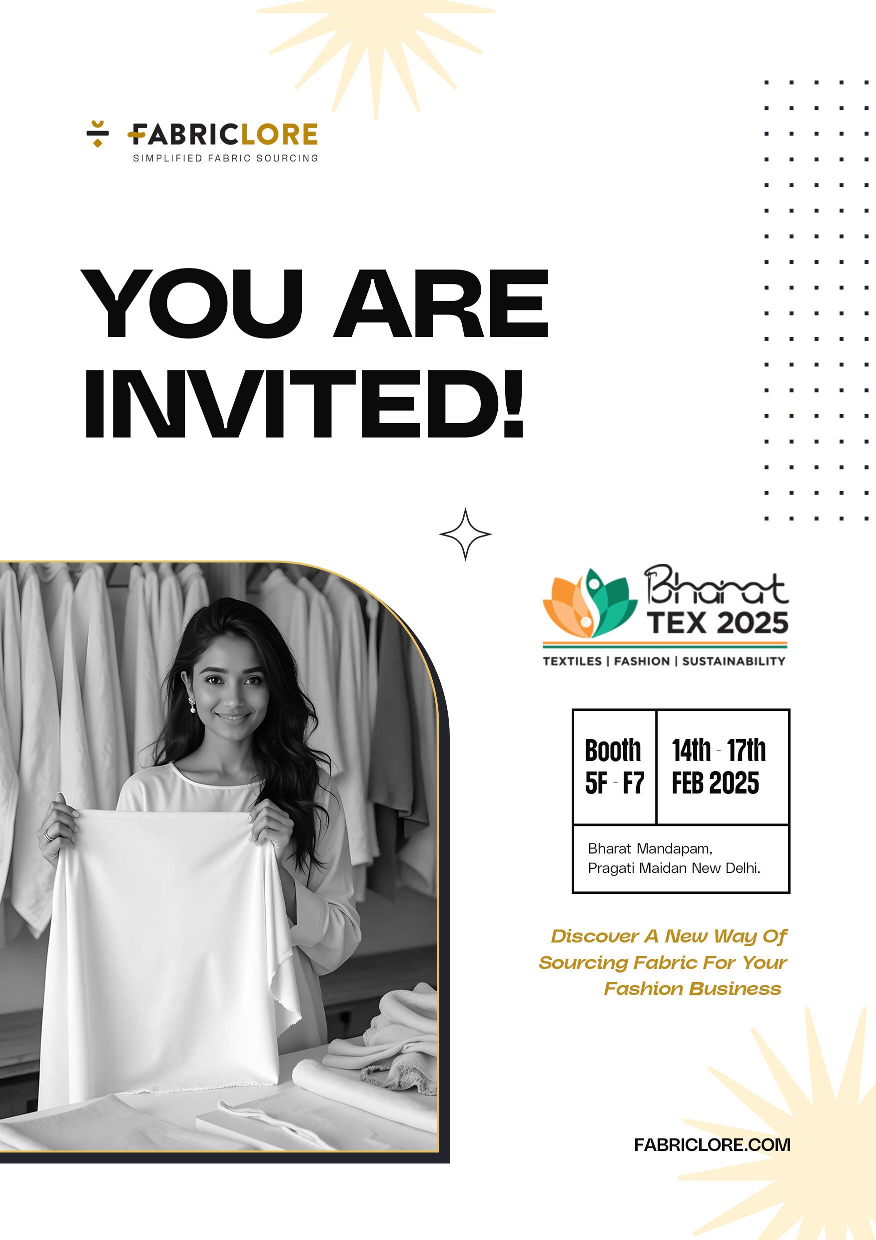 Join Us at Bharat Tex 2025: Unveiling New Mill Dyed Fabrics and Custom Printing Solutions for Fashion Businesses!