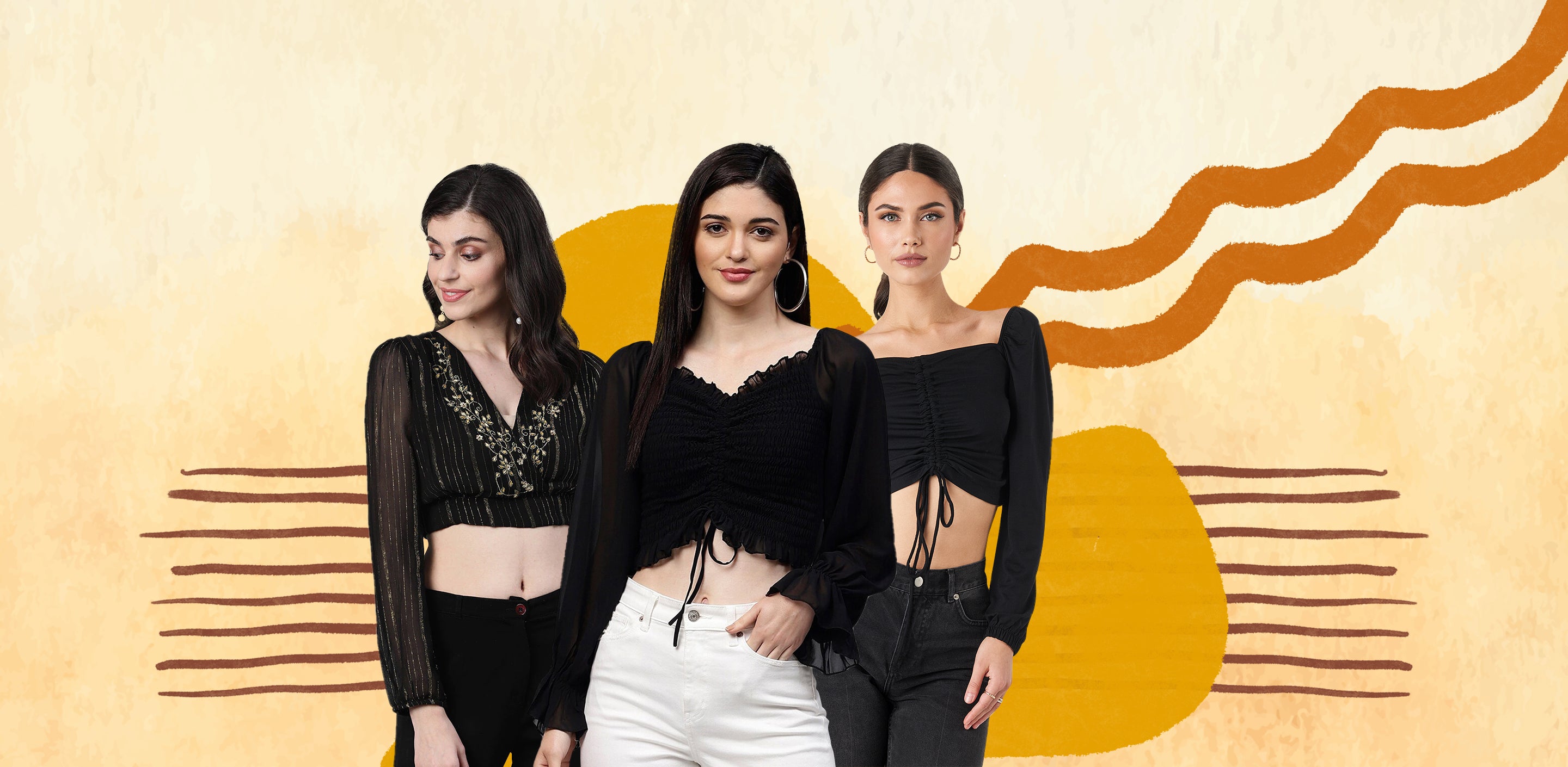 How to Dressed up With A Black Crop Top 